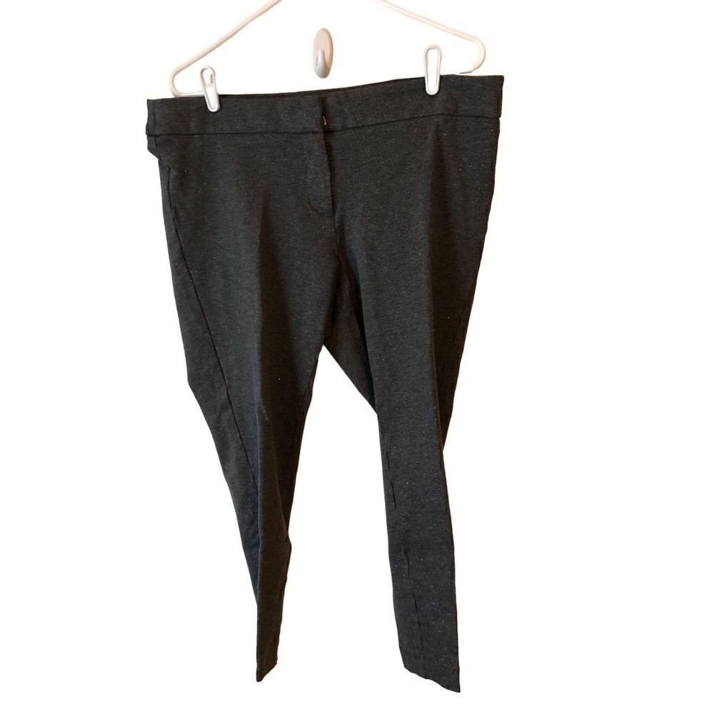 Loft Sparkly Gray Cropped Pants 16 Plus